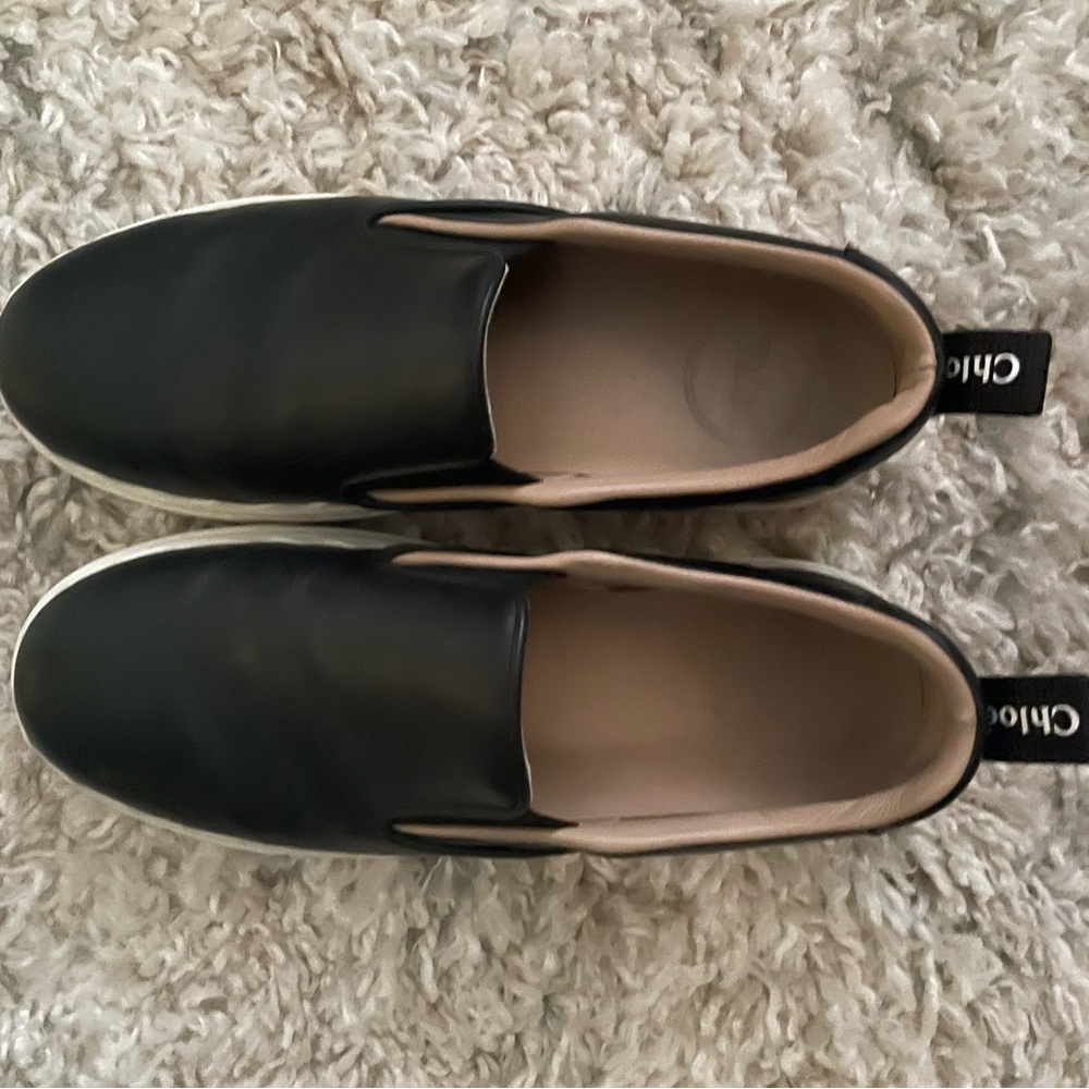 Chloe Slip On Shoes. Size 38. Black.